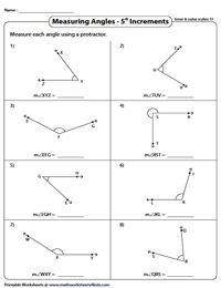 measuring angles worksheet 5th grade