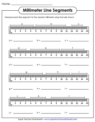Metric Measurement Worksheets: Centimeters (cm), Millimeters (mm ...