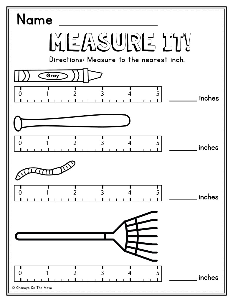 measure-it-inch-worksheet-chaneys-on-the-move-worksheets-library for Free Printable Measuring Inches Worksheets MEASURE IT INCH WORKSHEET - Chaneys On The Move - Worksheets Library for Free Printable Measuring Inches Worksheets