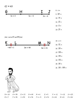 Line Segments (Segment Addition Postulate) Joke Worksheet with ...