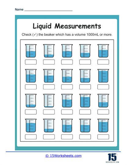 Measuring Liquids Worksheets - 15 Worksheets Library