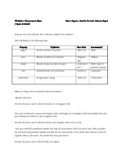 measuring matter worksheet answer key