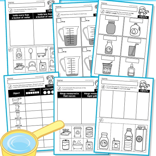 Measurement Worksheets: Capacity - In My World