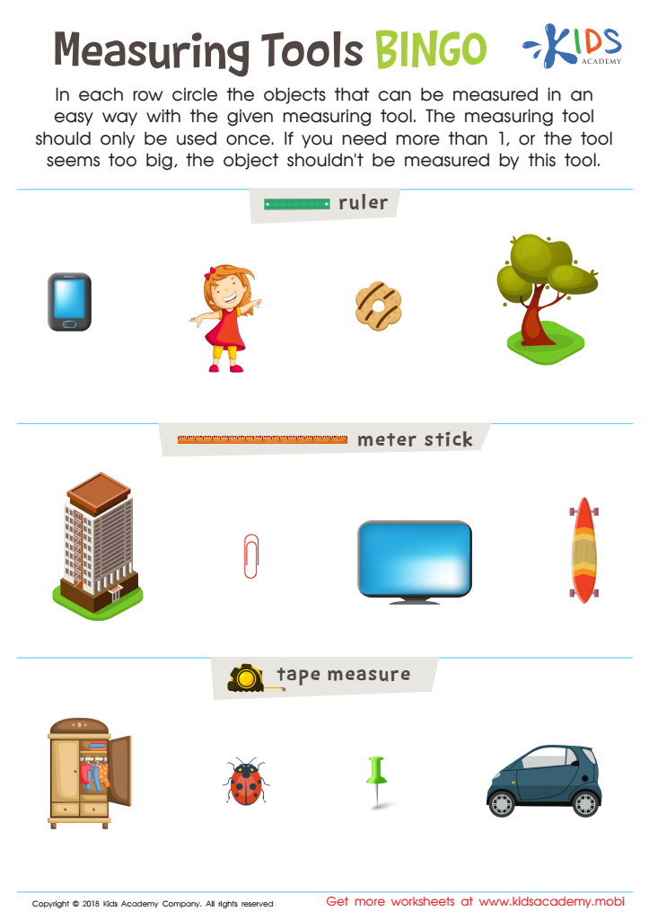 measuring skills worksheet