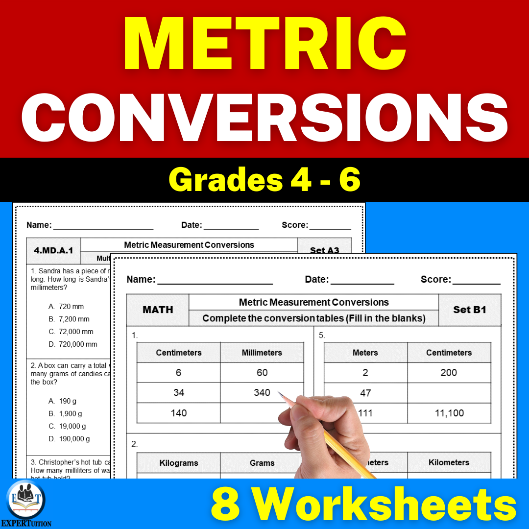 Metric System Measurement Conversion Worksheets - ExperTuition