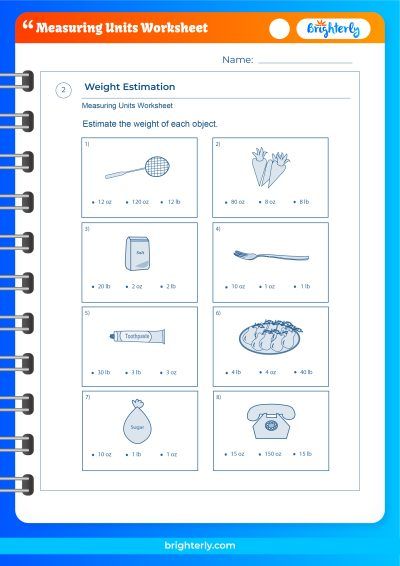 Free Measuring Units Worksheets for Kids [PDF] Brighterly