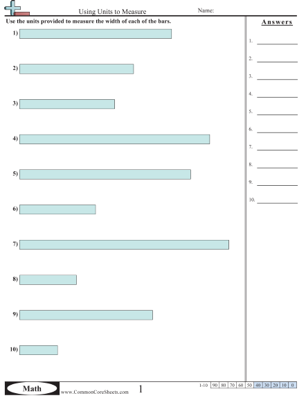 Measurement Worksheets | Free - CommonCoreSheets