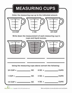 Liquid Measurement | Worksheet 