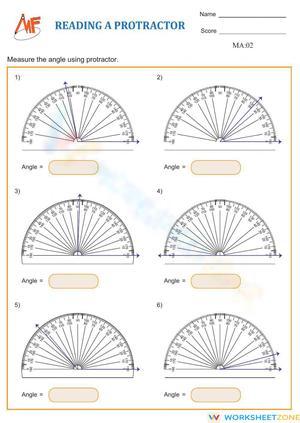 Measuring Angles Using A Protractor Worksheet