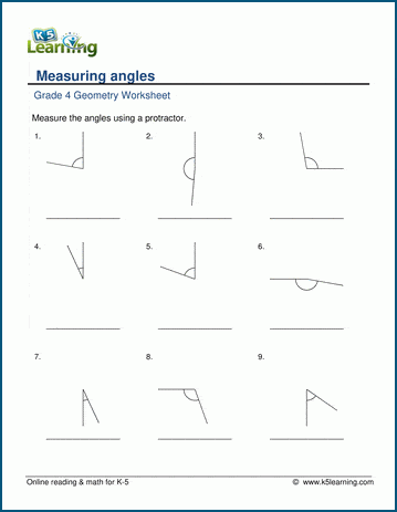 Measuring angles worksheets | Worsheets library
