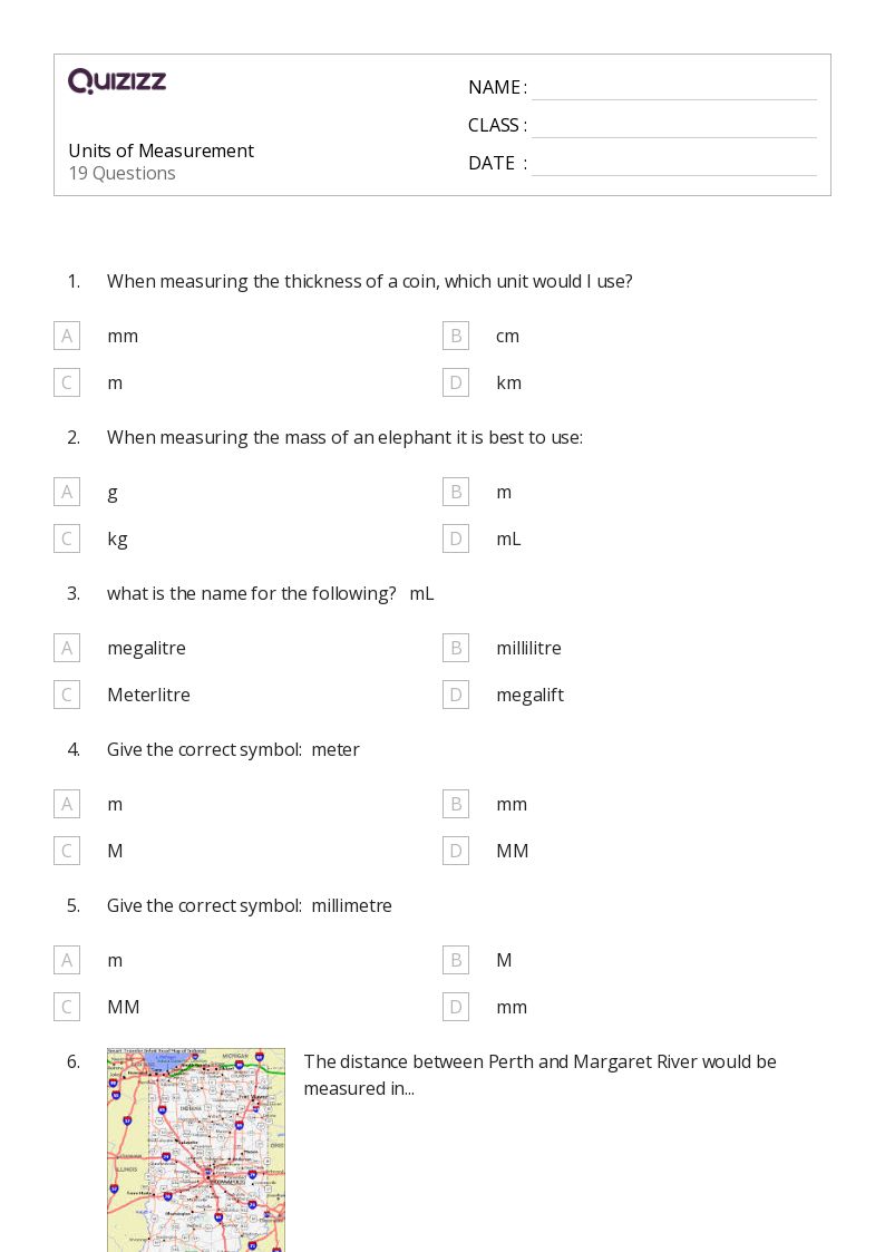 50+ Units of Measurement worksheets for 3rd Year on Quizizz | Free ...