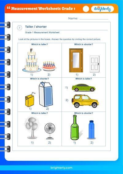 Free Measurement Worksheets for Grade 1 [PDFs] Brighterly.com