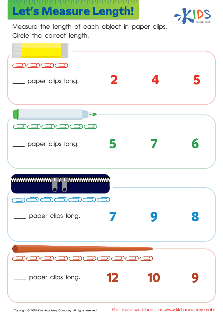 1st Grade Measurement Worksheets: Free Printable Measurement ...