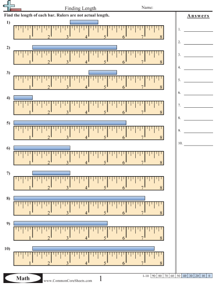 measuring worksheet for 3rd grade