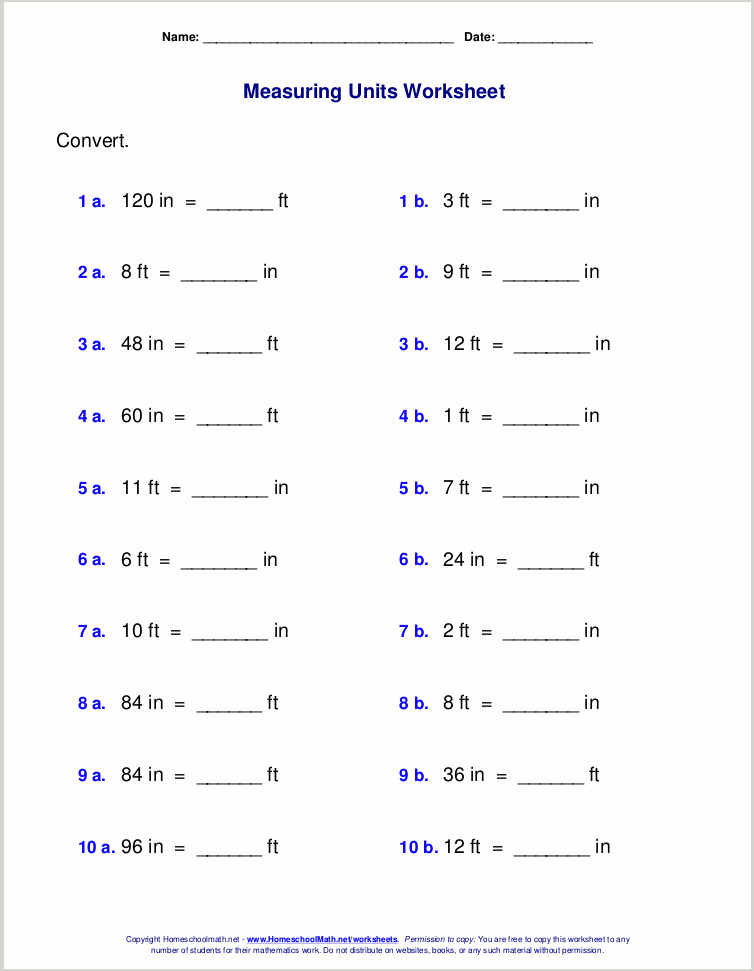 measuring worksheet for 3rd grade