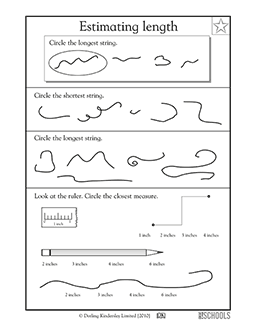 measuring worksheet for first grade