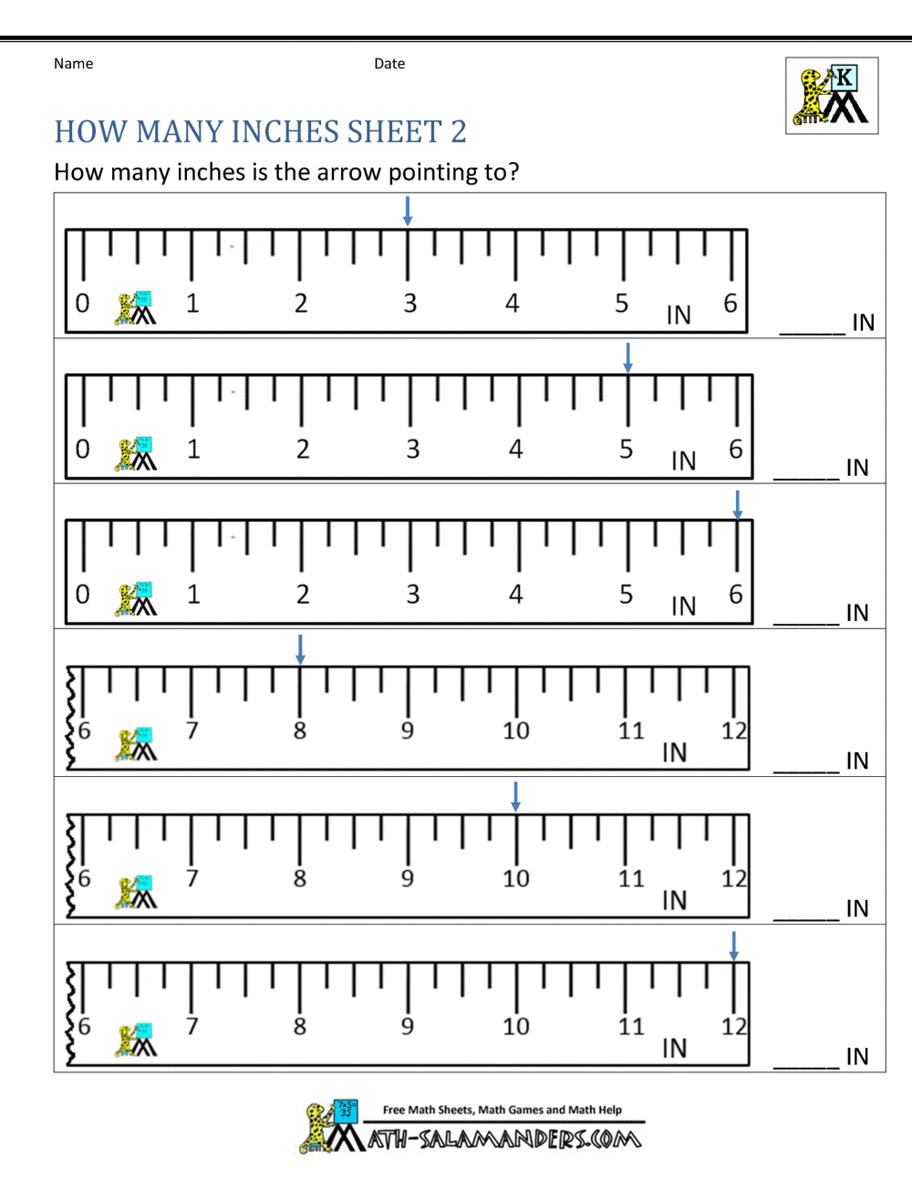 measuring worksheet for kindergarten