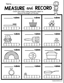 measuring worksheet for pre schoolers