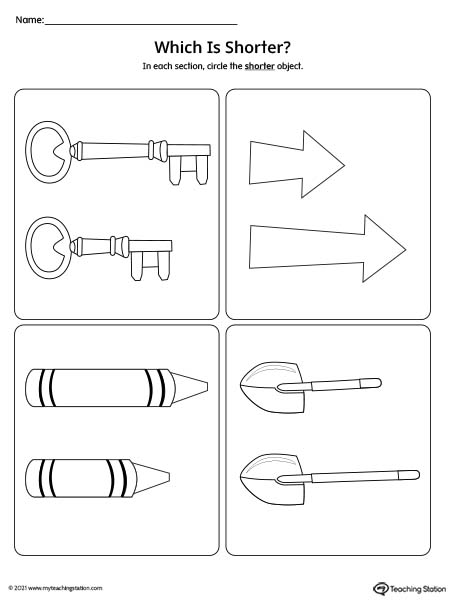 measuring worksheet for pre schoolers