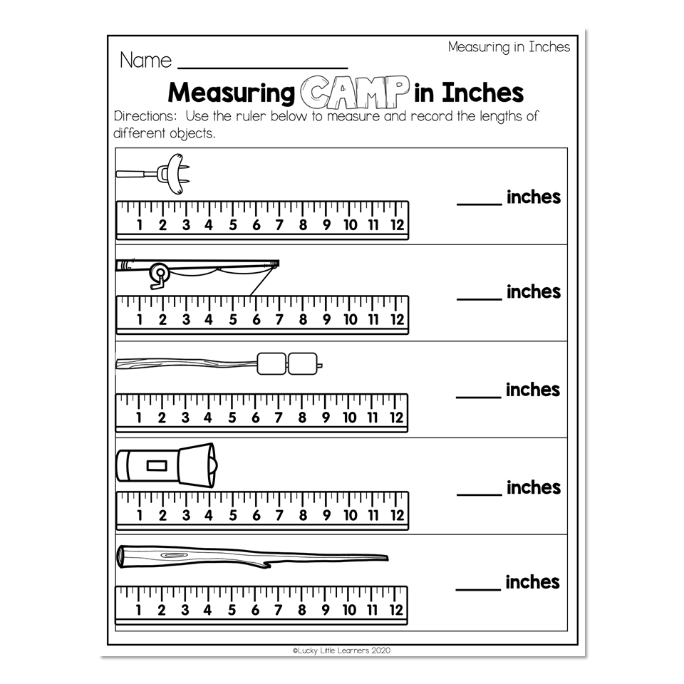 2nd Grade Math Worksheets Measurement Measuring in Inches 2nd Grade Math Worksheets Measurement Measuring in Inches