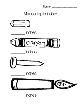 measuring worksheet inches