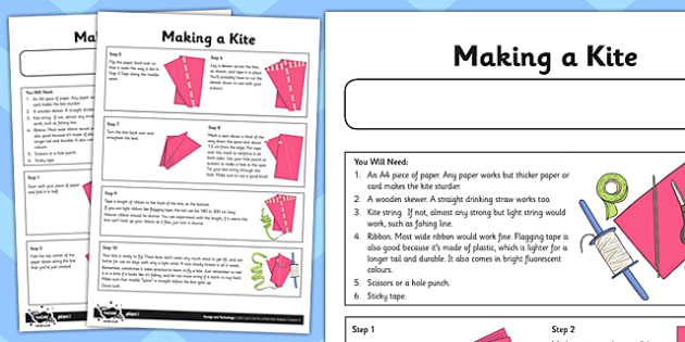 Lets Go Fly a Kite Template Worksheet (Teacher-Made)