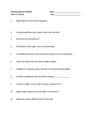 mechanical universe worksheet