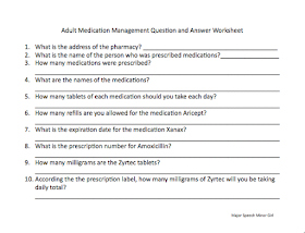 med management worksheet