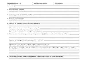 medicine merit badge worksheet