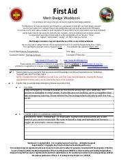 medicine merit badge worksheet