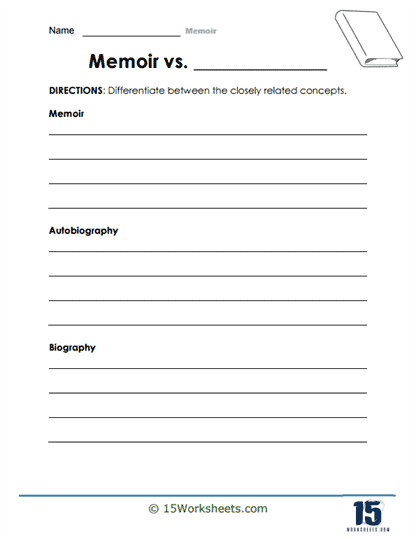 Memoir Worksheets - 15 Worksheets Library