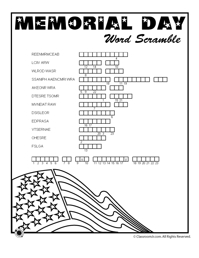 Memorial Day Worksheets for Kids | Woo! Jr. Kids Activities ...