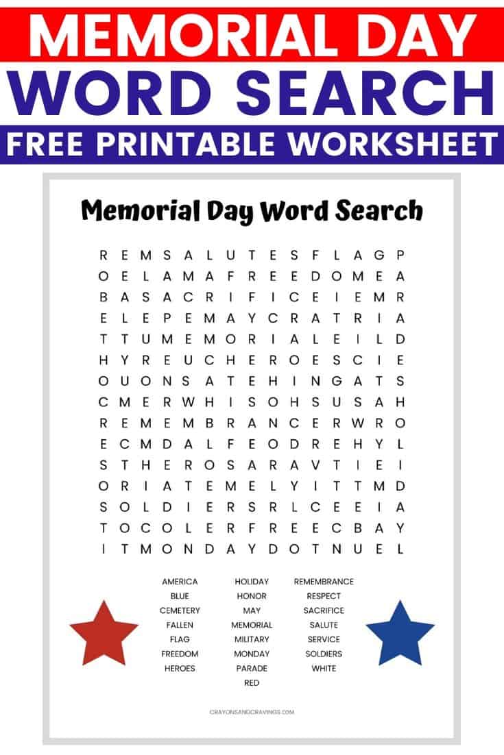memorial day kindergarten worksheet