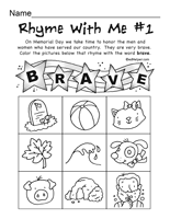 Memorial Day Worksheets | edHelper.com