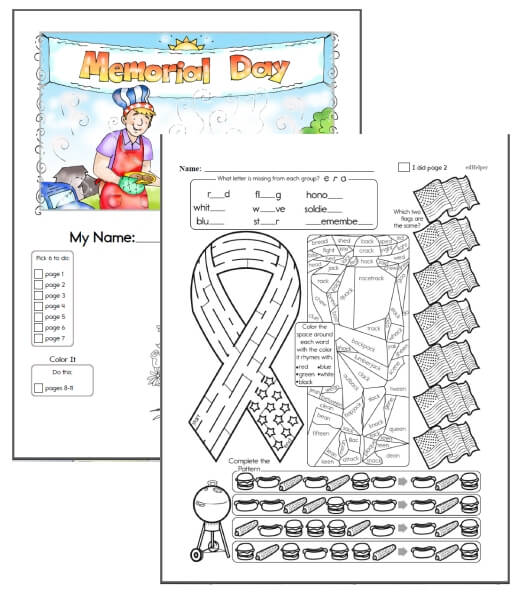 memorial day letter worksheet