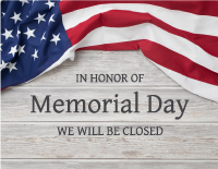 Free Closed for Memorial Day 2021 Sign Templates | Signs.com