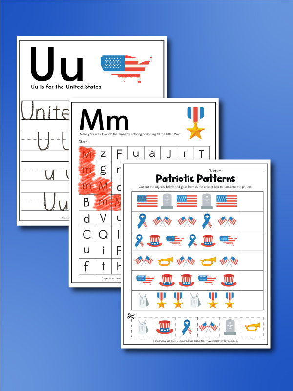 Memorial Day Worksheets For Kids [Freebie]