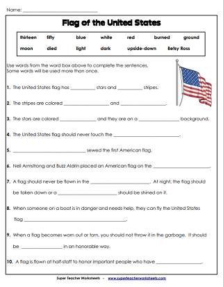 memorial day worksheet second grade