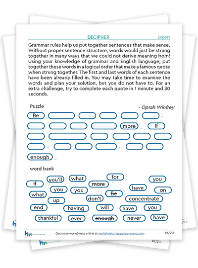 Memory Bundle - HappyNeuronPro Worksheets