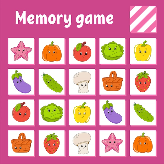 Premium Vector | Memory game for kids. Education developing worksheet.