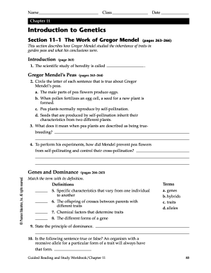 Gregor Mendel And Genetics Worksheets Answer Key - Fill Online ...
