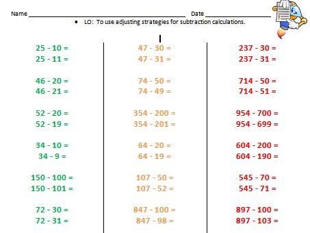 Y3 Y4 Mental Addition and Subtraction with compensation ...