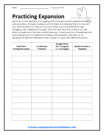 mental health coping skills worksheet adults