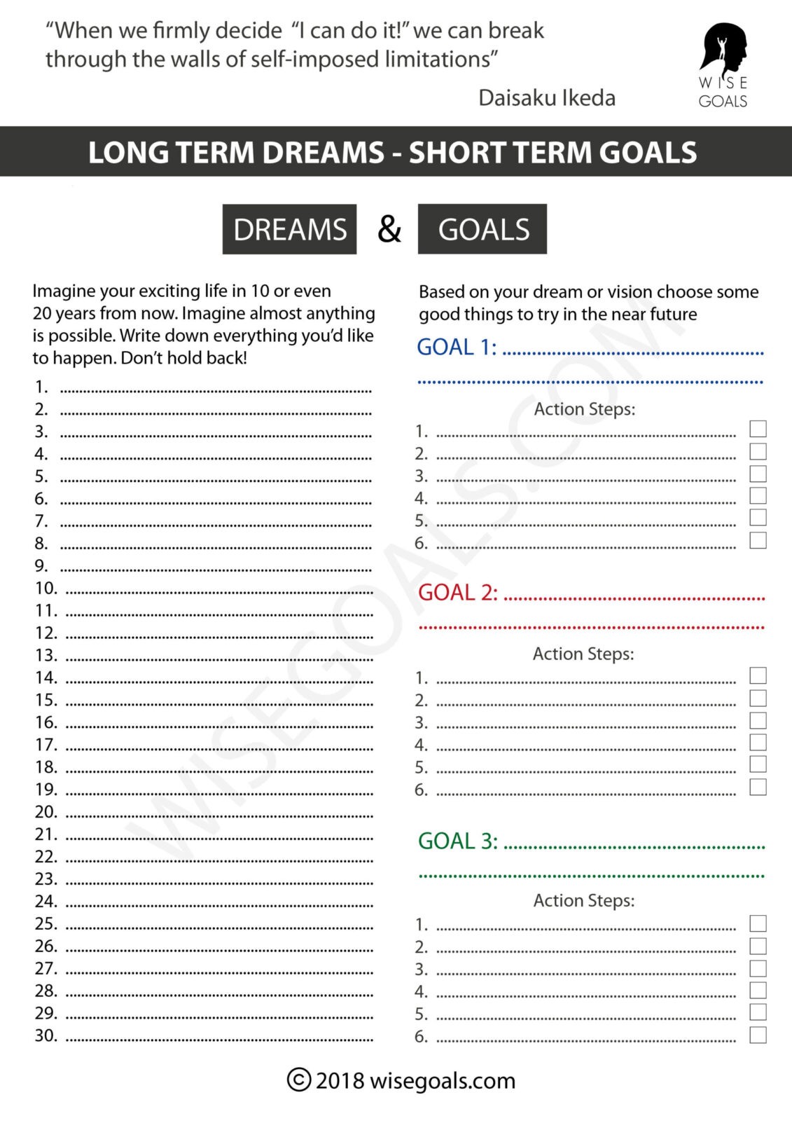 mental health worksheet