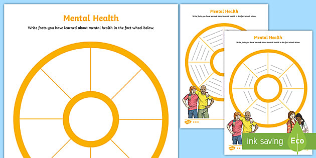 FREE! - Mental Health Worksheets - Differentiated Fact Wheel
