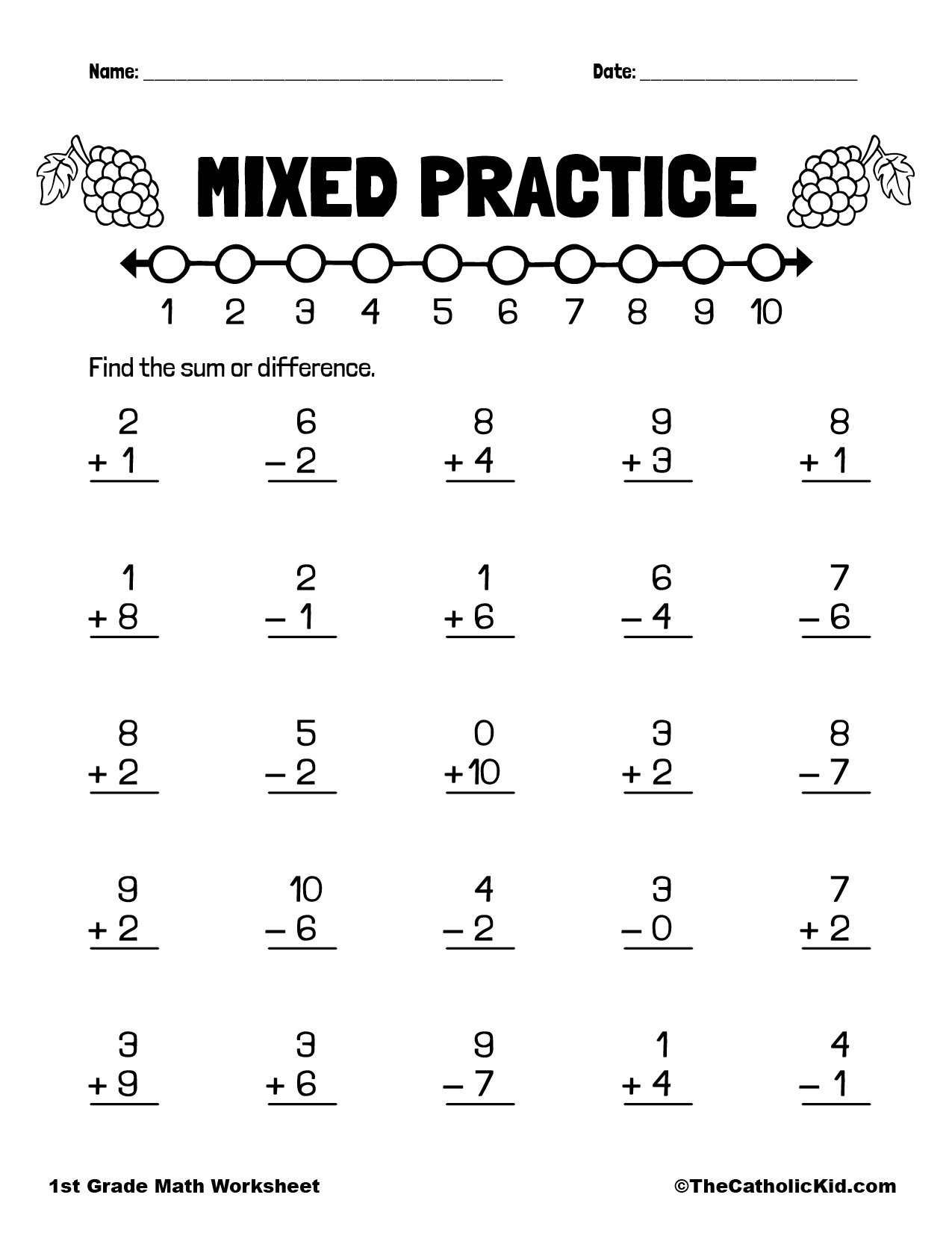 mental math addition worksheet