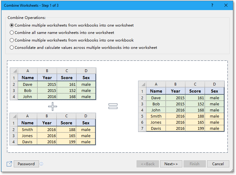 How to collect data from multiple sheets to a master sheet in Excel?