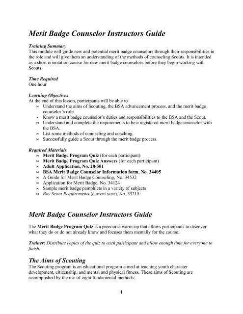 Download a printer-friendly PDF of this module - Merit Badge ...