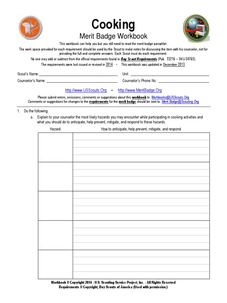 merit badge workbooks