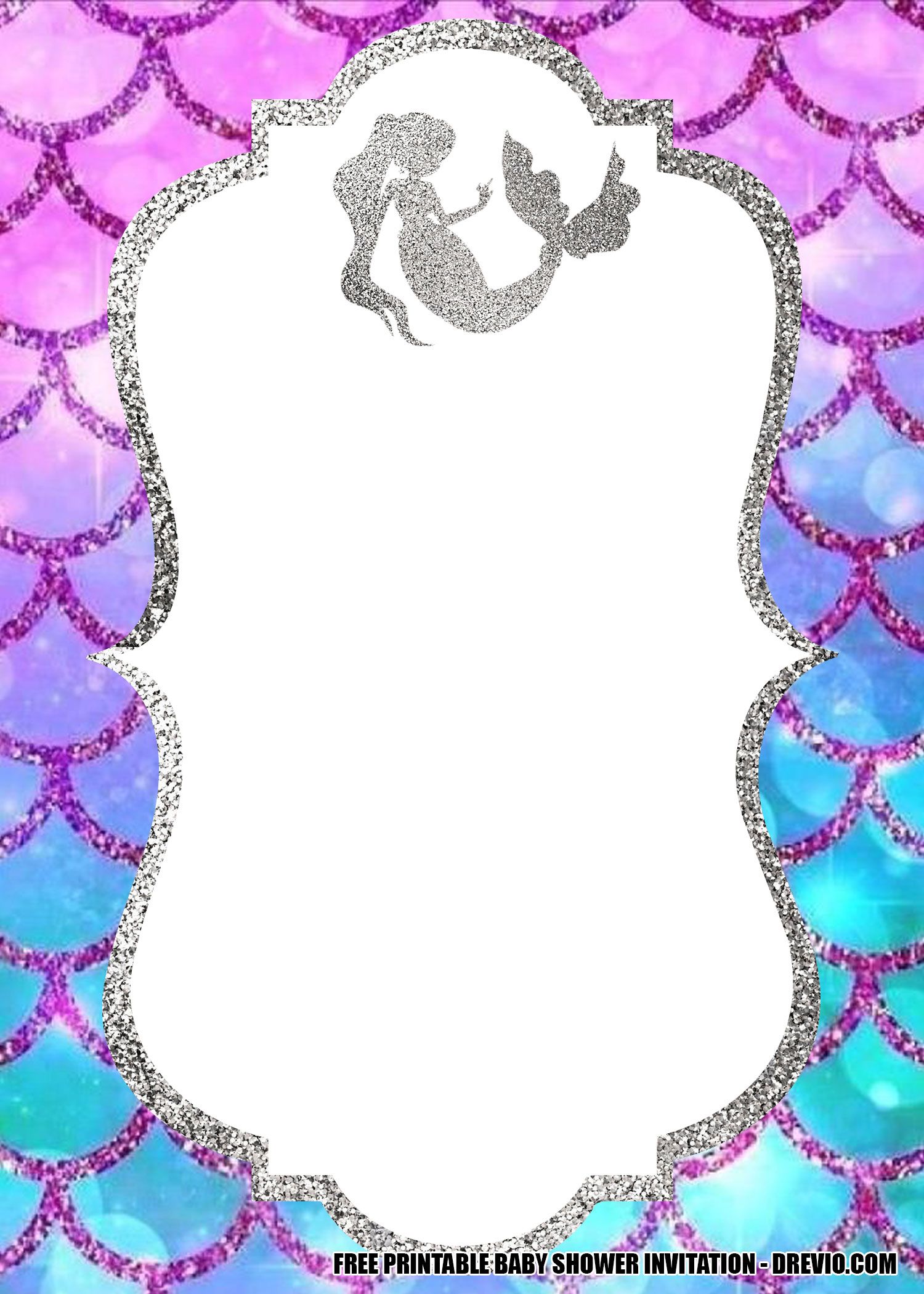 mermaid invitation templates printable